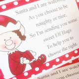 Elf Hugs Bag Topper Printable