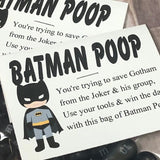Batman Poop Bag Topper Party Printable