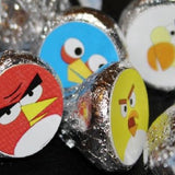 Angry Bird Kiss Label Stickers