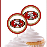 49ers Cupcake Topper Printable