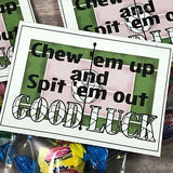 Chew Em Up Volleyball Bag Topper Printable