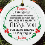 Custom Best Friend Ornament – Funny Christmas Tree Decor for Your BFF