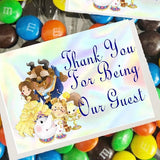 Beauty and the Beast Thank You Bag Topper Printable
