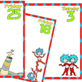Dr Seuss Month Planner Printable