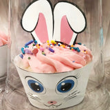 Easter Bunny Cupcake Wrapper and Cupcake Topper Printable