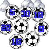 Blue Soccer Kiss Printable Labels