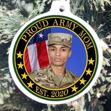 Army Mom Personalized Christmas Ornament
