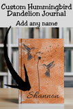 Hummingbird with Dandelion Seeds Personalized Journal