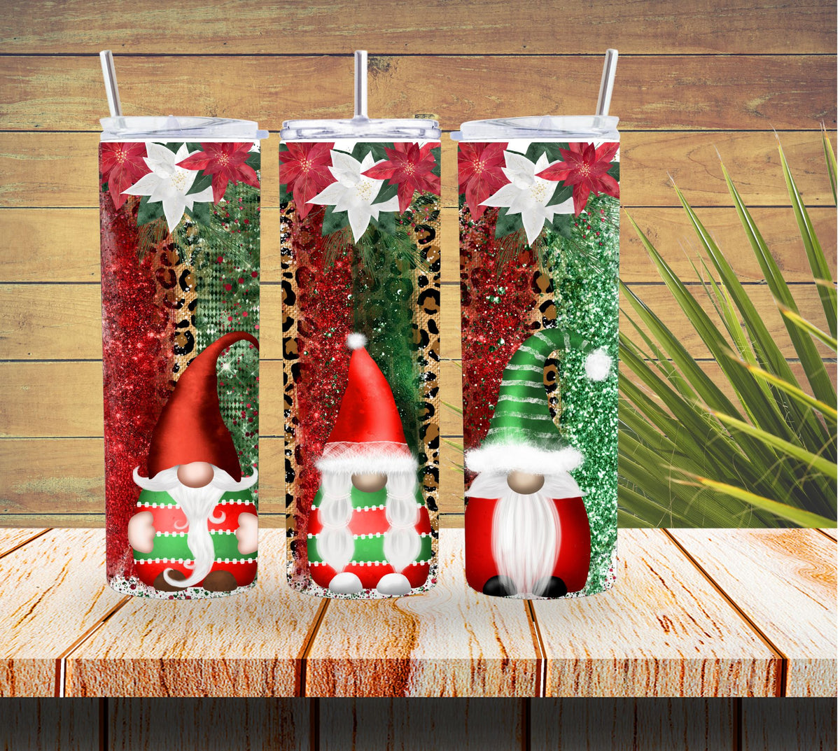 Christmas Gnomes Personalized 20 ounce Stainless Steel Tumbler *551
