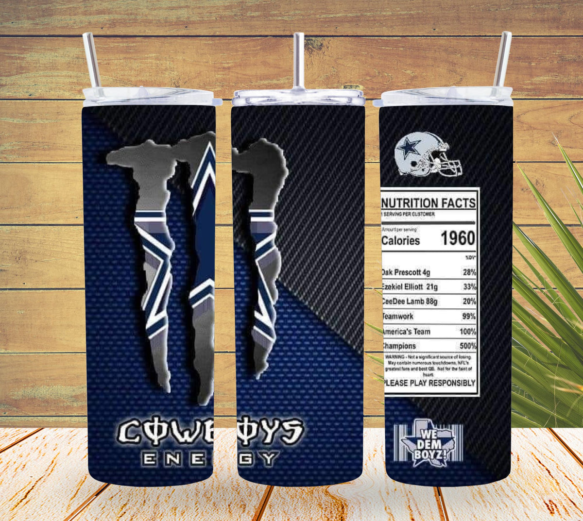 Cowboys Monster Claw 20 ounce Stainless Steel Tumbler *665
