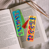 Tie Dye Personalized Bookmark with Tassel