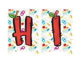 Apple Alphabet School Pennant Banner Printable