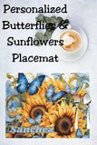 Sunflower and Butterflies Personalized Placemat