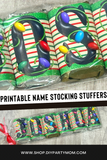 Christmas Lights Alphabet Hershey Candy Bar Wrapper Stocking Stuffer Printable
