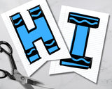 Crayon Printable Pennant Banner Canva Template