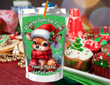Reindeer Capri Sun Labels – Printable Christmas Drink Pouch Stickers for Kids