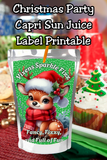 Reindeer Capri Sun Labels – Printable Christmas Drink Pouch Stickers for Kids