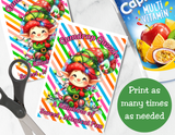 Gumdrop Guzzle Christmas Capri Sun Label Printable
