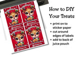 Reindeer Fuel Christmas Printable Capri Sun Label