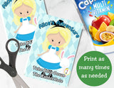 Alice in Wonderland Capri Sun Printable Labels