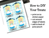 Alice in Wonderland Capri Sun Printable Labels