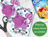 Alice in Wonderland Capri Sun Printable Labels