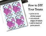 Alice in Wonderland Capri Sun Printable Labels