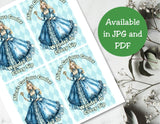 Vintage Alice in Wonderland Capri Sun Printable Label
