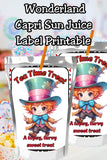 Cute Wonderland Capri Sun Printable Labels