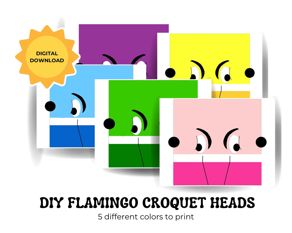 Alice in Wonderland Easy Croquet DIY Printable