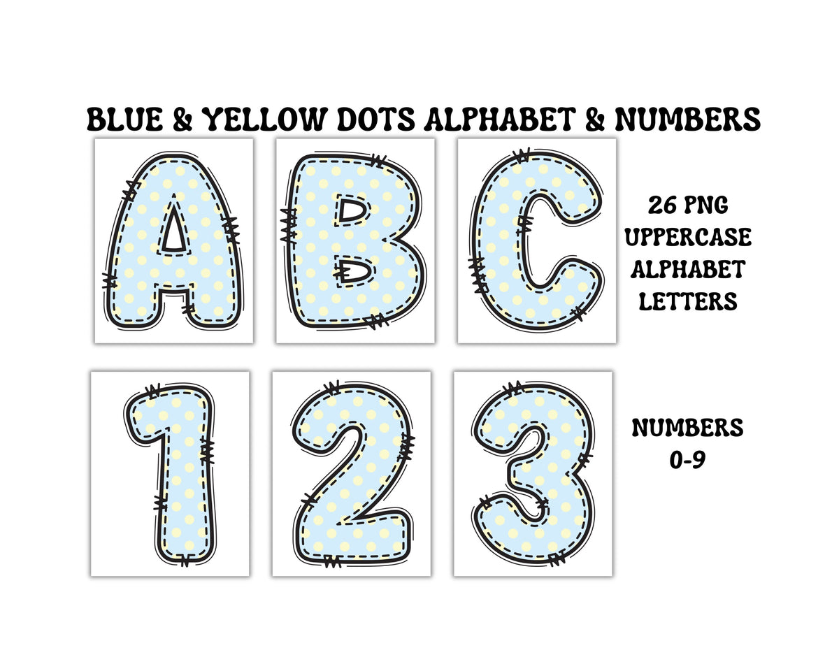 Blue Baby Bear Alphabet Clip Art Sets