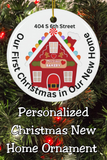 First Christmas in a New Home Custom Christmas Ornament