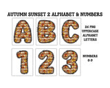 Autumn Sunset Scrapbook Alphabet Sets