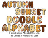Autumn Sunset Scrapbook Alphabet Sets