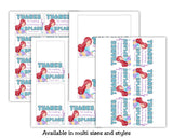 Custom Mermaid Thank You Personalizable Bag Topper Tag Canva Template Printable