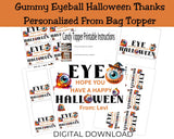 Eye Halloween Canva Template Bag Topper Printable