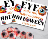 Eye Halloween Canva Template Bag Topper Printable