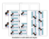 Custom Mermaid Thank You Personalizable Bag Topper Tag Canva Template Printable