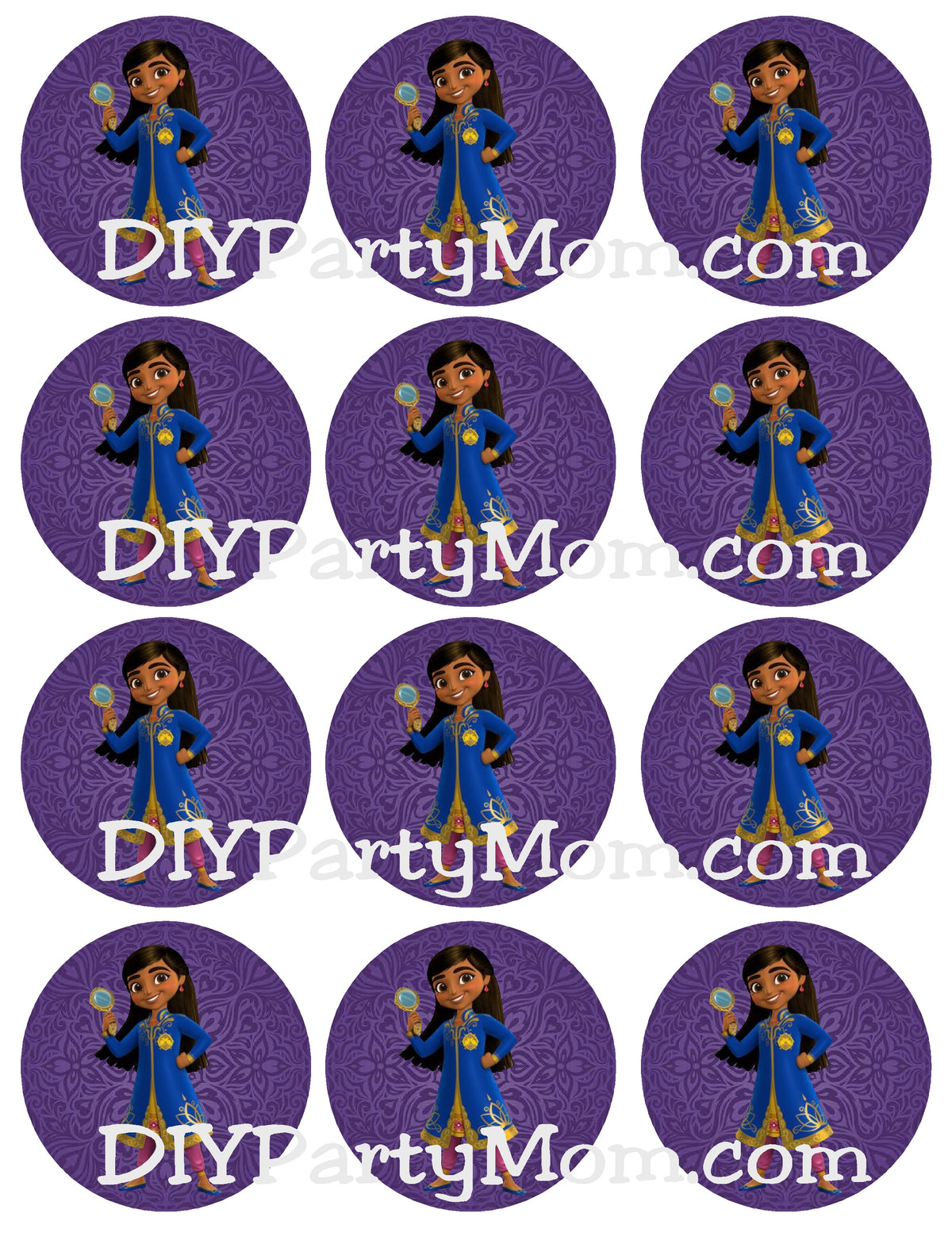 Mira the Royal Detective Printable Cupcake Toppers