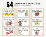 College Flower Open When Envelope Label Printables