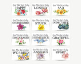 College Flower Open When Envelope Label Printables