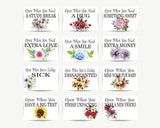 College Flower Open When Envelope Label Printables