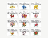 College Flower Open When Envelope Label Printables