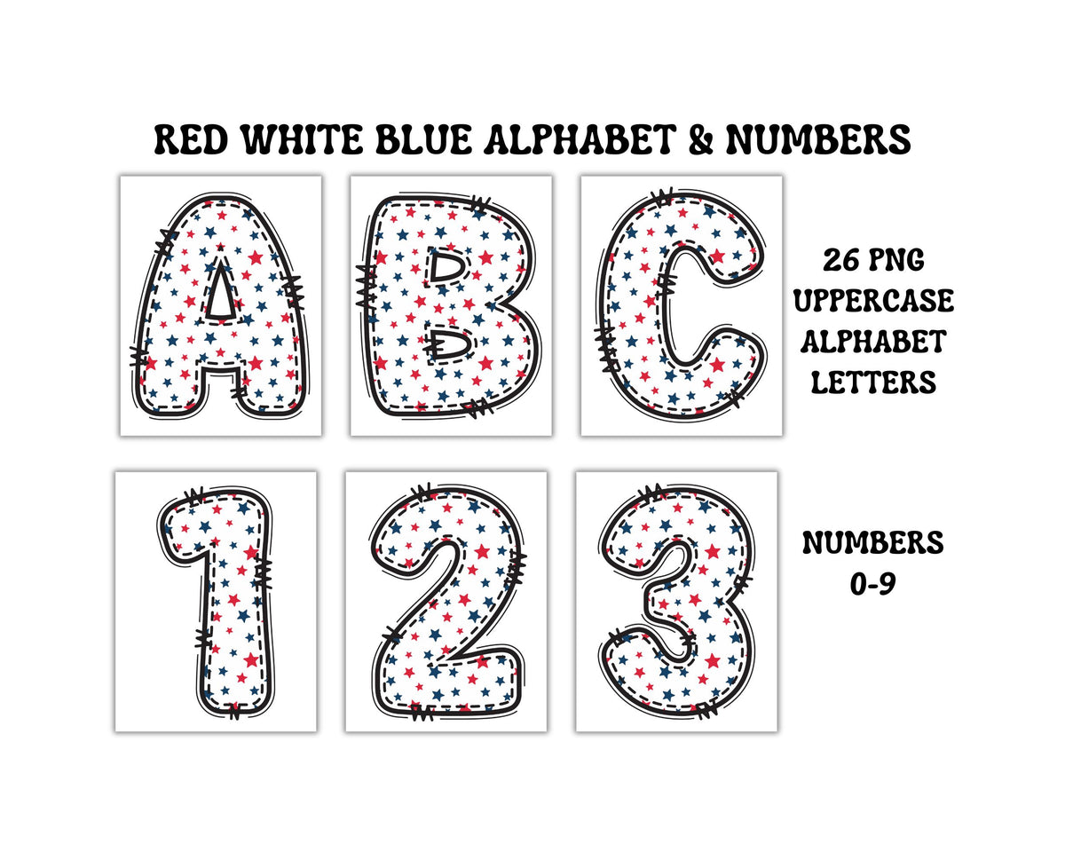 Patriotic Alphabet Clipart Sets