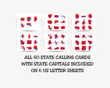 US State Bingo Game Printable