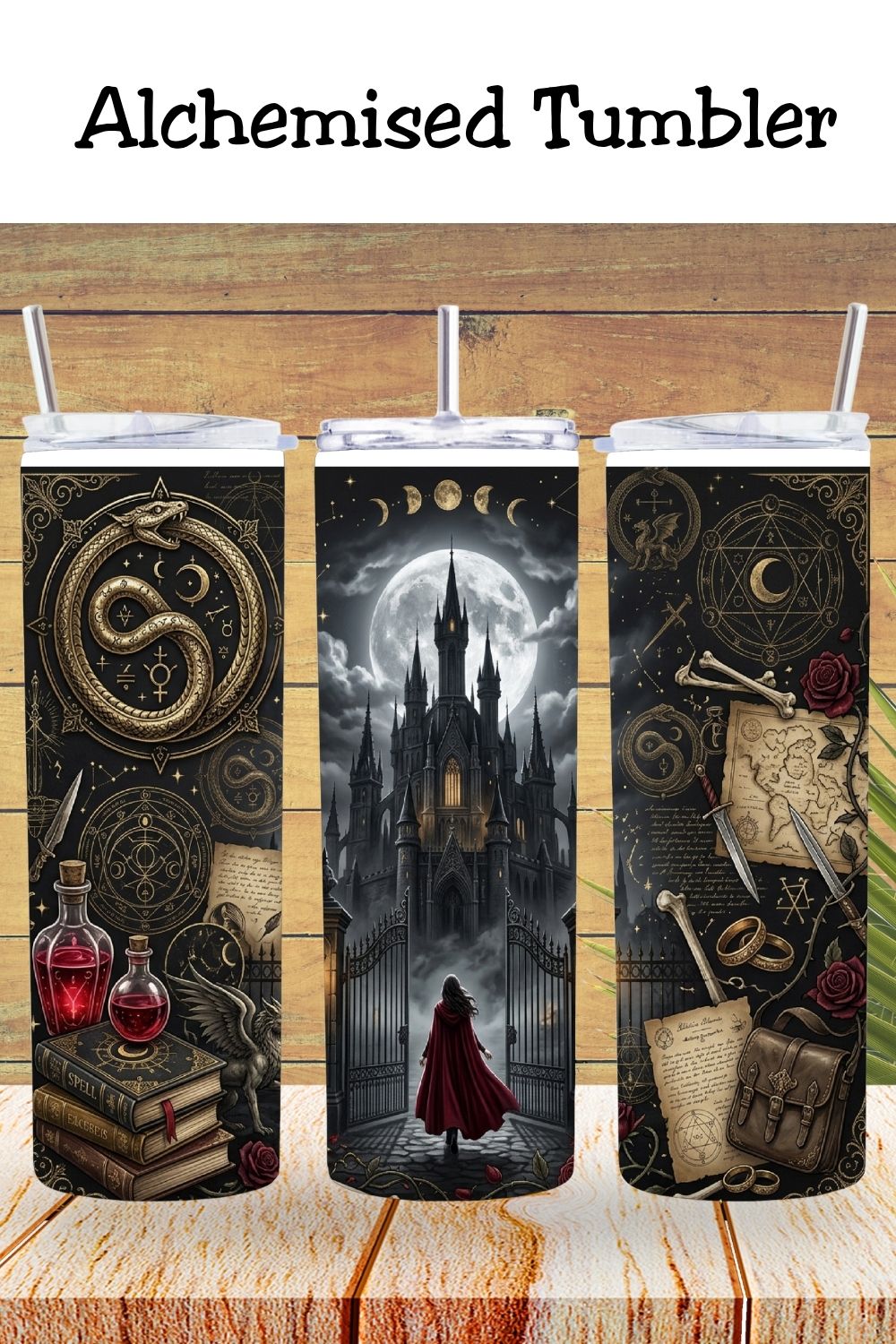 Alchemised Inspired Gothic Fantasy Tumbler and Tumbler Wrap PNG *1075