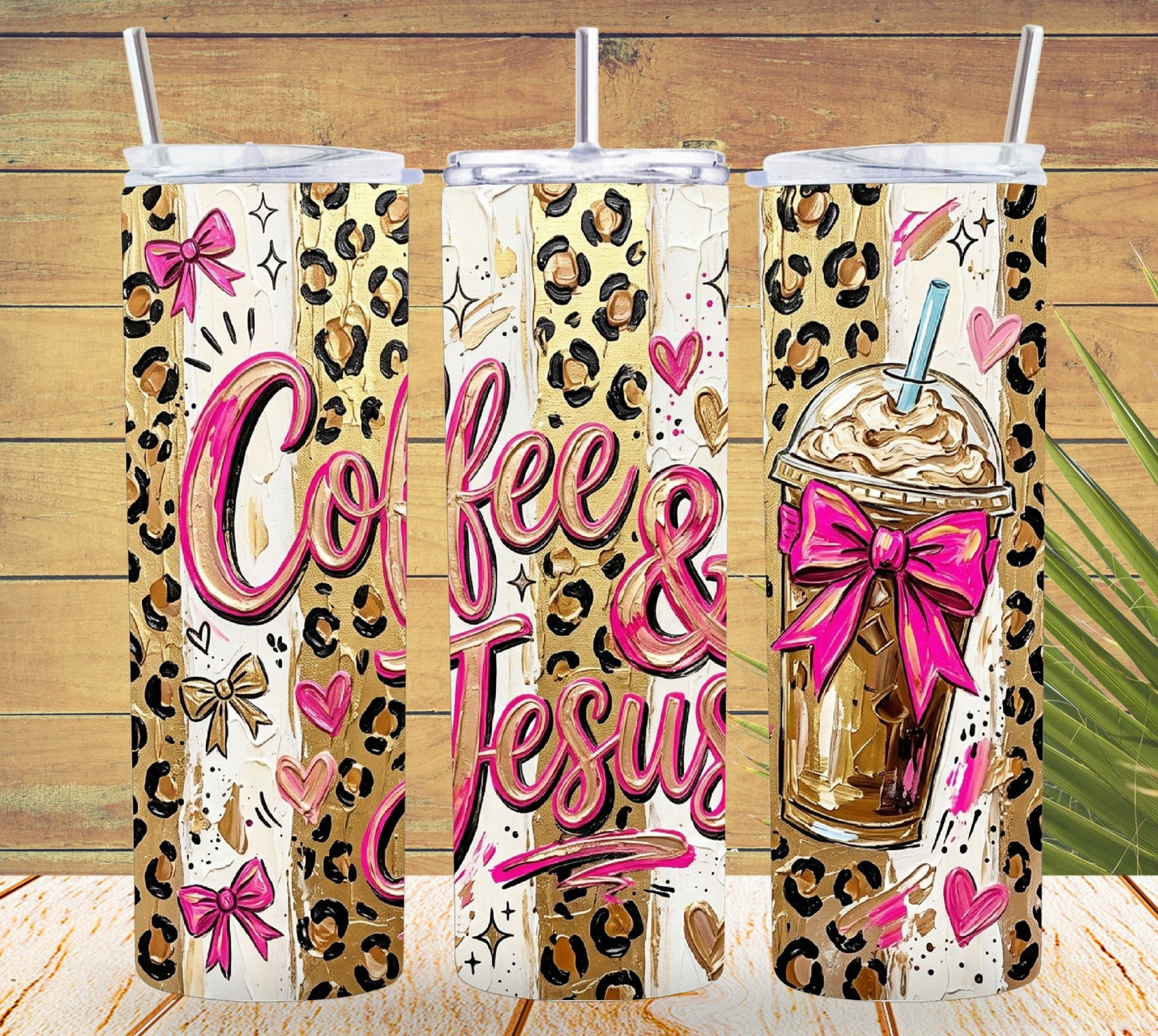 Coffee and Jesus Tumbler Wrap PNG and Tumbler *1060