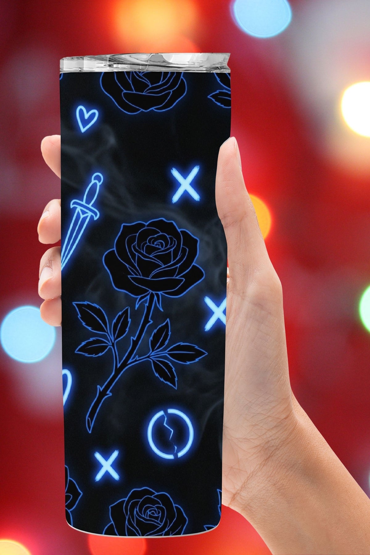 Lights Out Neon Dark Romance Tumbler Design *868