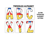 Alice in Wonderland Alphabet Clipart Set of 6 English Letters
