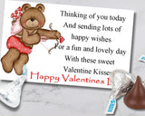 Valentine Kisses Bag Topper Printable